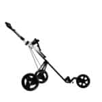 Fastfold Junior 3 wheel golf Trolley in black.