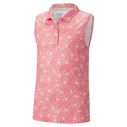 Puma Girls Cloudspun Island SL Polo in Pink