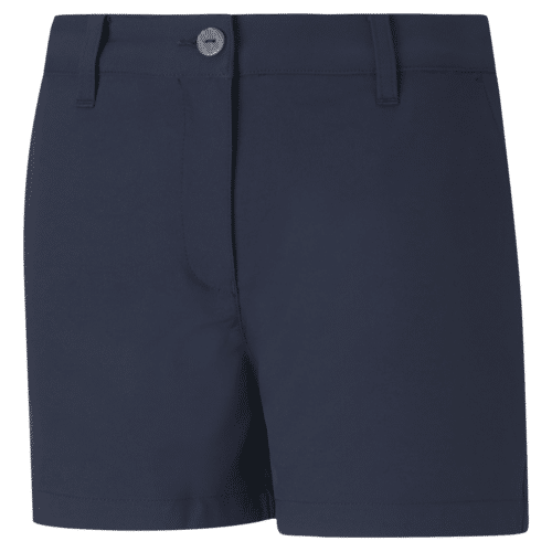 Girls puma golf shorts in a navy colour.