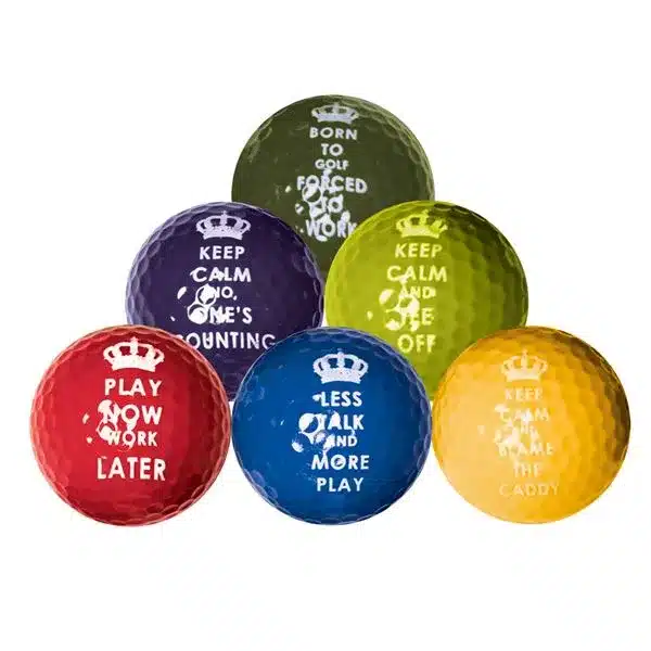 Longridge Keep Calm Golf Balls - 6Pk