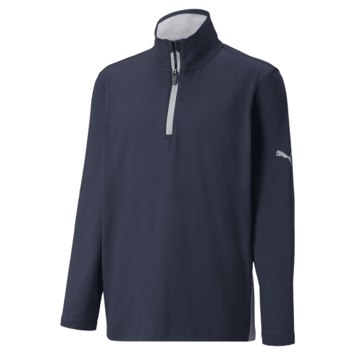 Boys Quarter ZIp in Navy Front