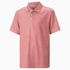 Cloudspun Primary Golf Polo Shirt Youth in Heartfelt Front.