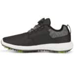 Puma Ignite PWRCAGE BOA Spiked Golf Shoes Youth Black Inside Profile.