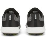 Puma Ignite PWRCAGE BOA Spiked Golf Shoes Youth Black Rear of shoe.