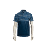 Dunamis Blue & Yellow kids golf polo top. Front