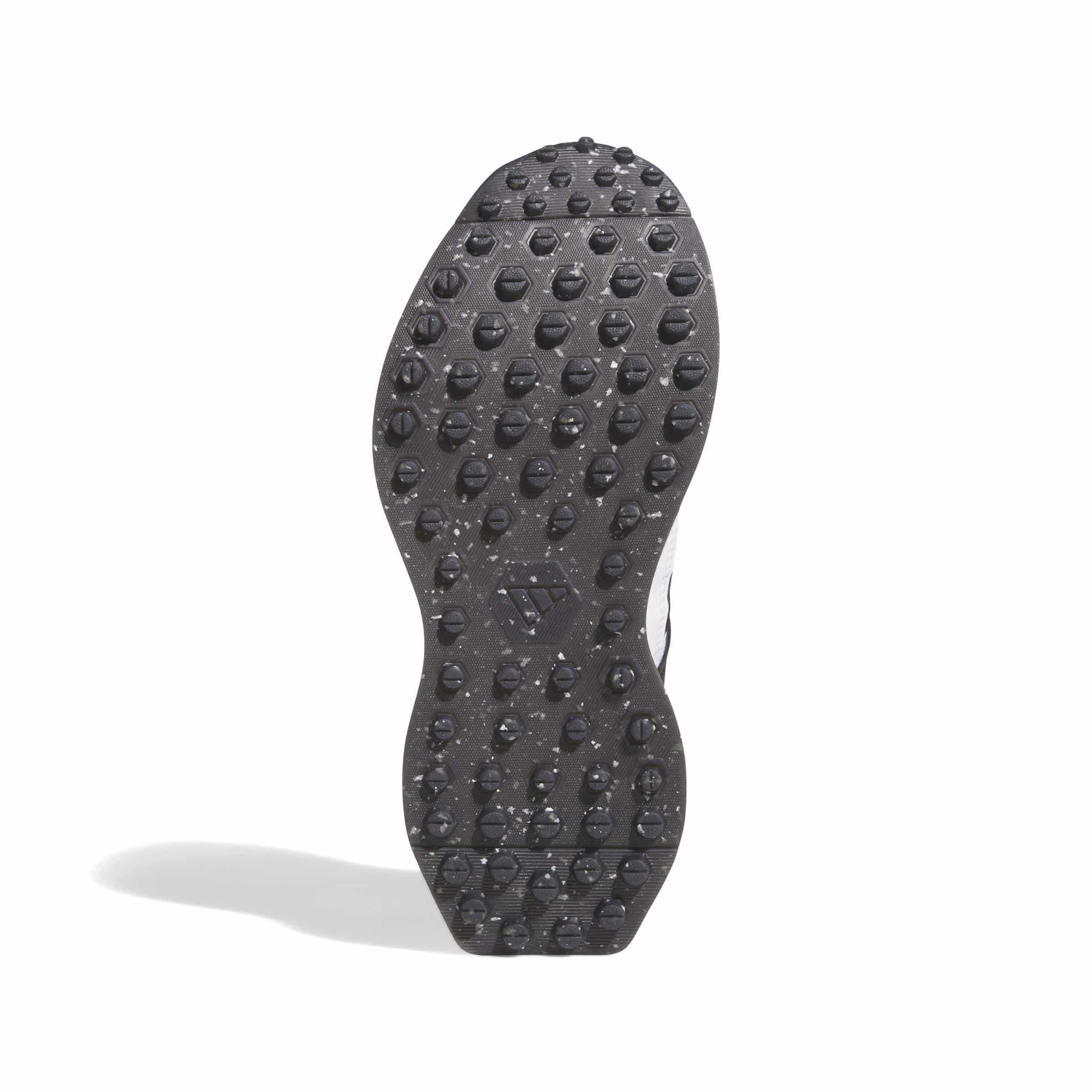 Sole of a White, black and red adidas S2G junior golf shoe