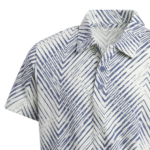 Close up of including the collar of an Adidas Boys Herringbone Scripted Polo Shirt Kids