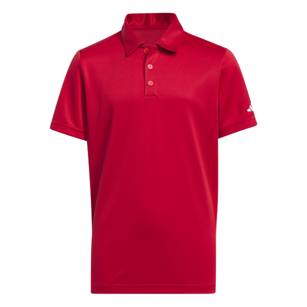 Adidas Performance Short Sleeve Polo Shirt Boys In Red