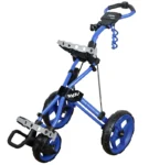 An unfolded Rovic RV3J Junior Trolley in Blue