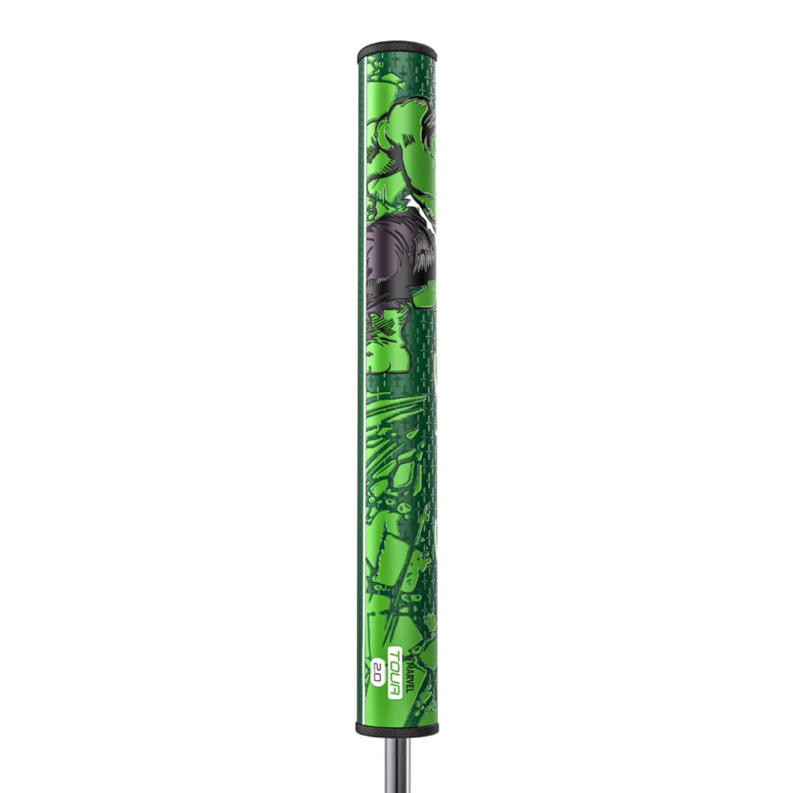 Superstroke Zenergy Tour 2.0 golf grip, with a marvel Hulk inspired design.