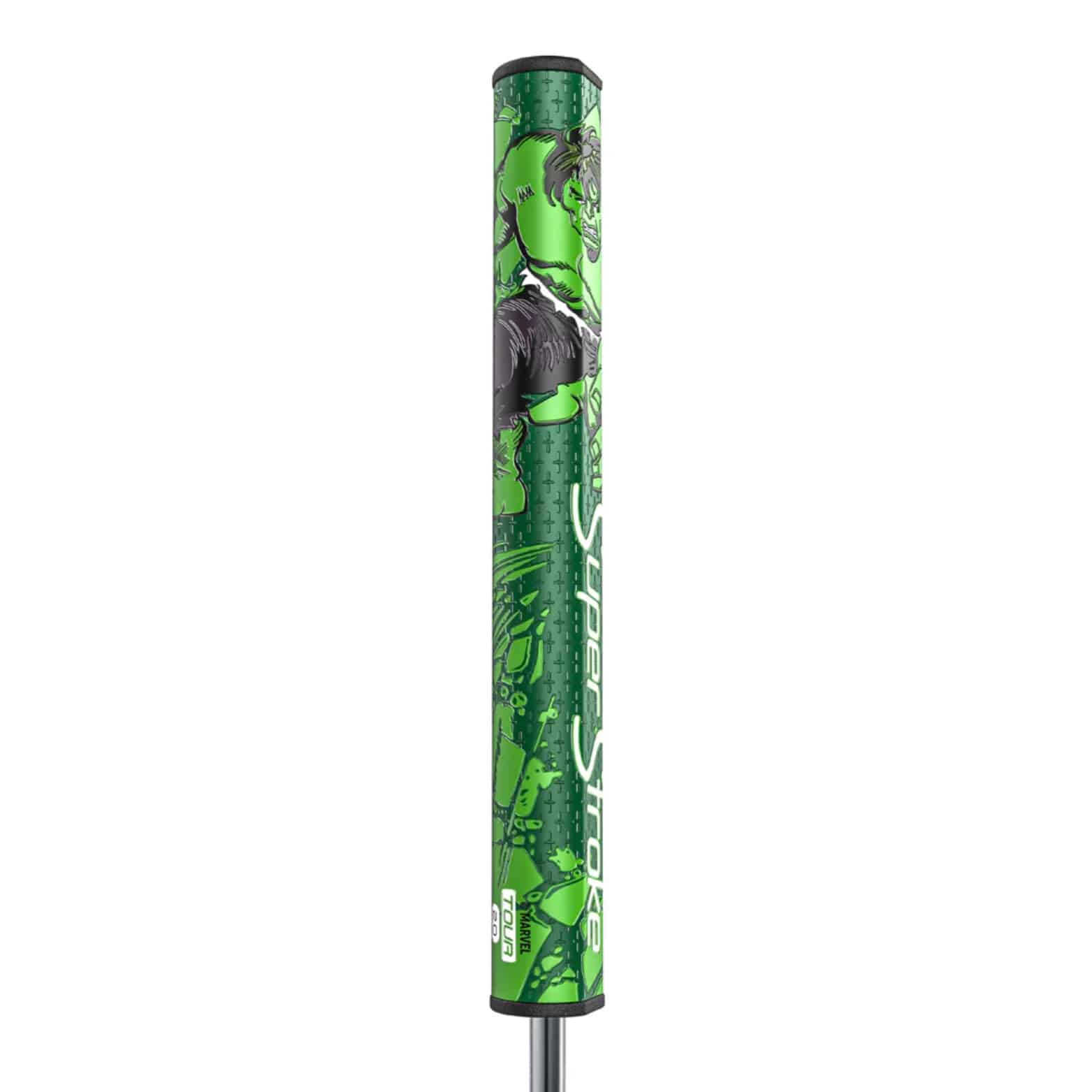 Superstroke Zenergy Tour 2.0 golf grip, with a marvel Hulk inspired design.