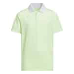 front view of the Adidas Boys ottoman striped polo shirt