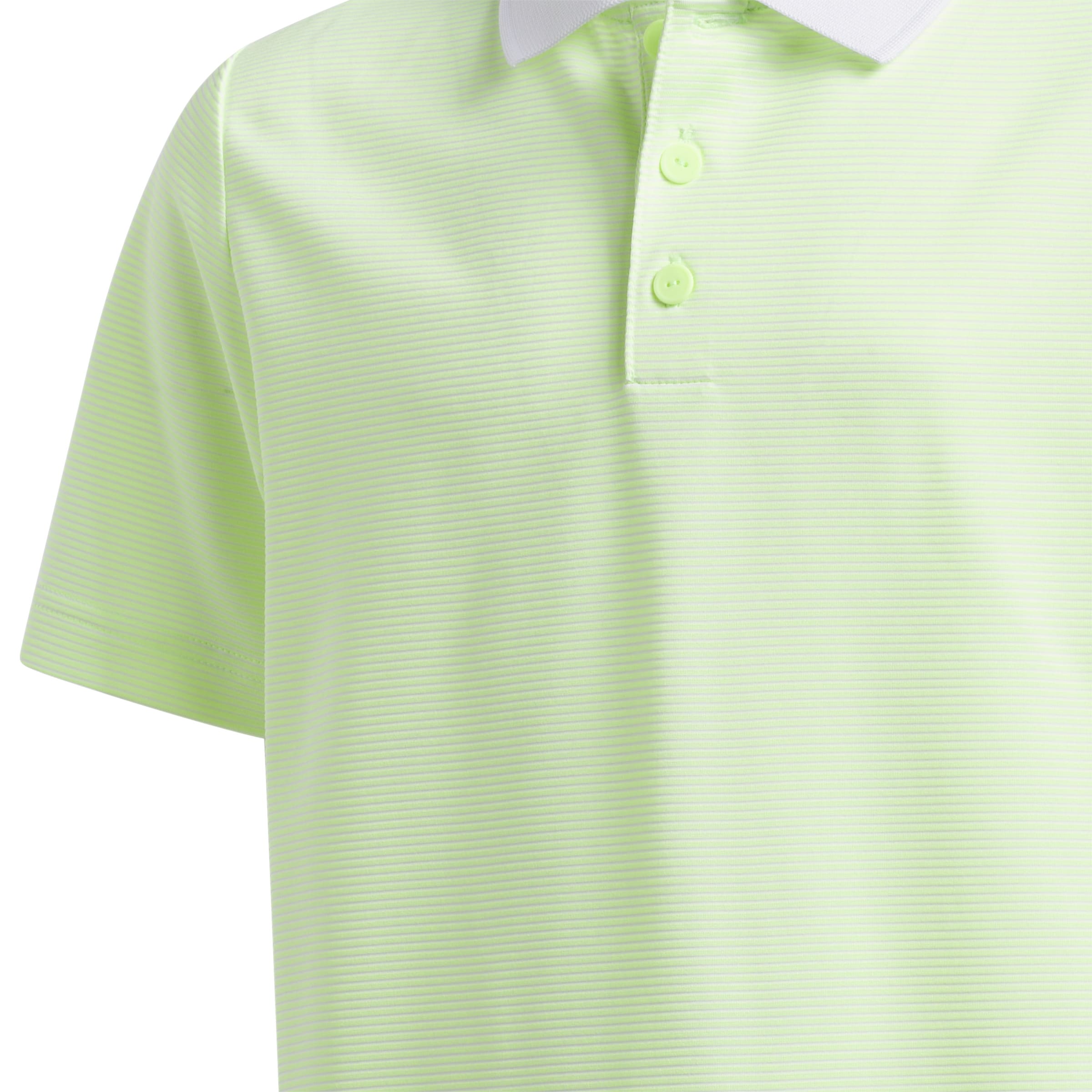 close up of the 3 button contrast polo colo on this boys ottoman polo shirt.