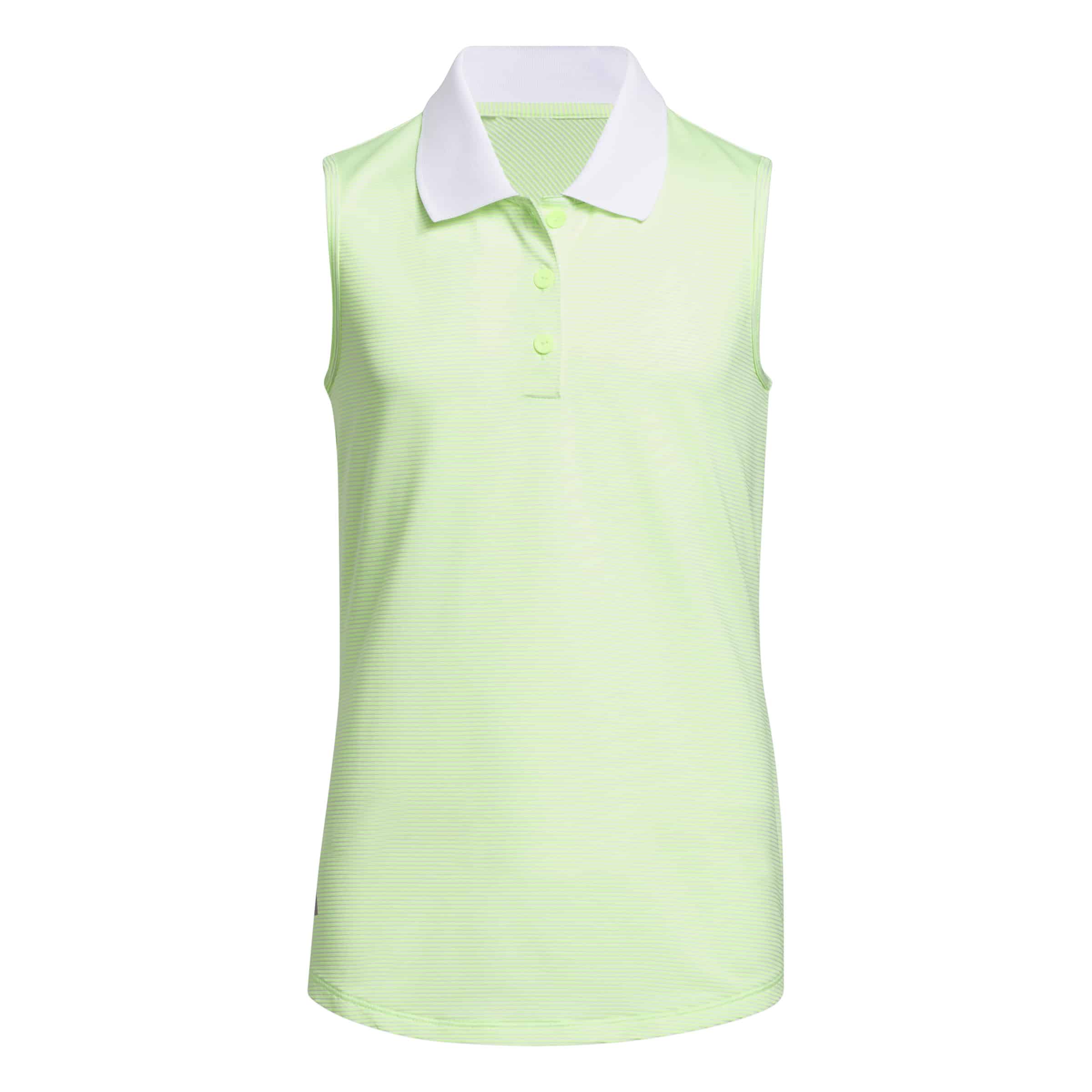 Front of the adidas girls green ottoman polo.