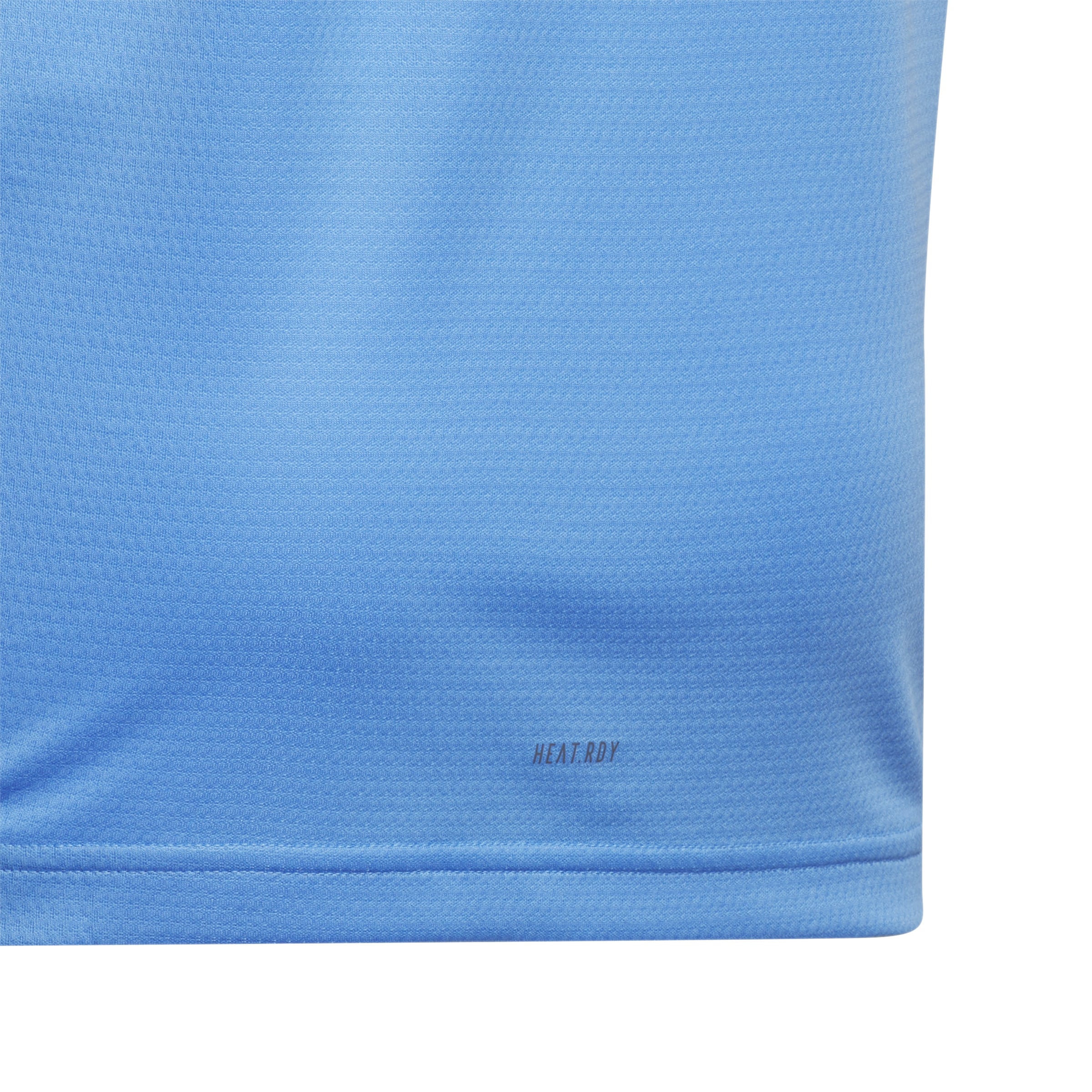 Close up of the HEAT.RDY logo on this boys polo.