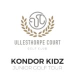 Ullesthorpe Court golf club logo featuring the Kondor Kidz Junior Golf Tour script underneath the logo