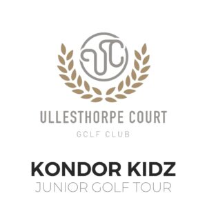 Ullesthorpe Court golf club logo featuring the Kondor Kidz Junior Golf Tour script underneath the logo