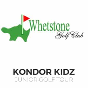 Whetstone golf club logo featuring the Kondor Kidz Junior Golf Tour script underneath the logo