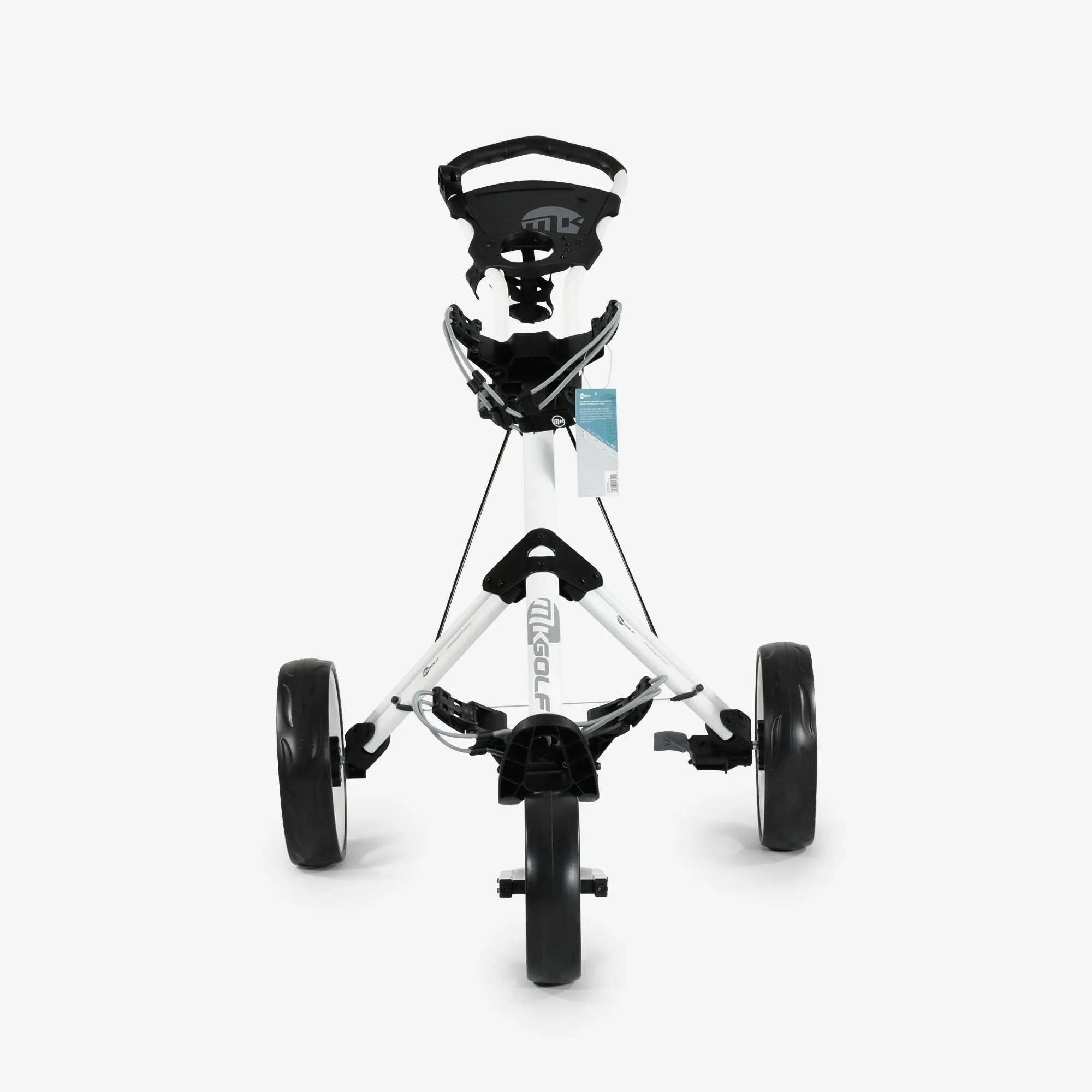 Masters MKids 3 wheel golf trolley in white.