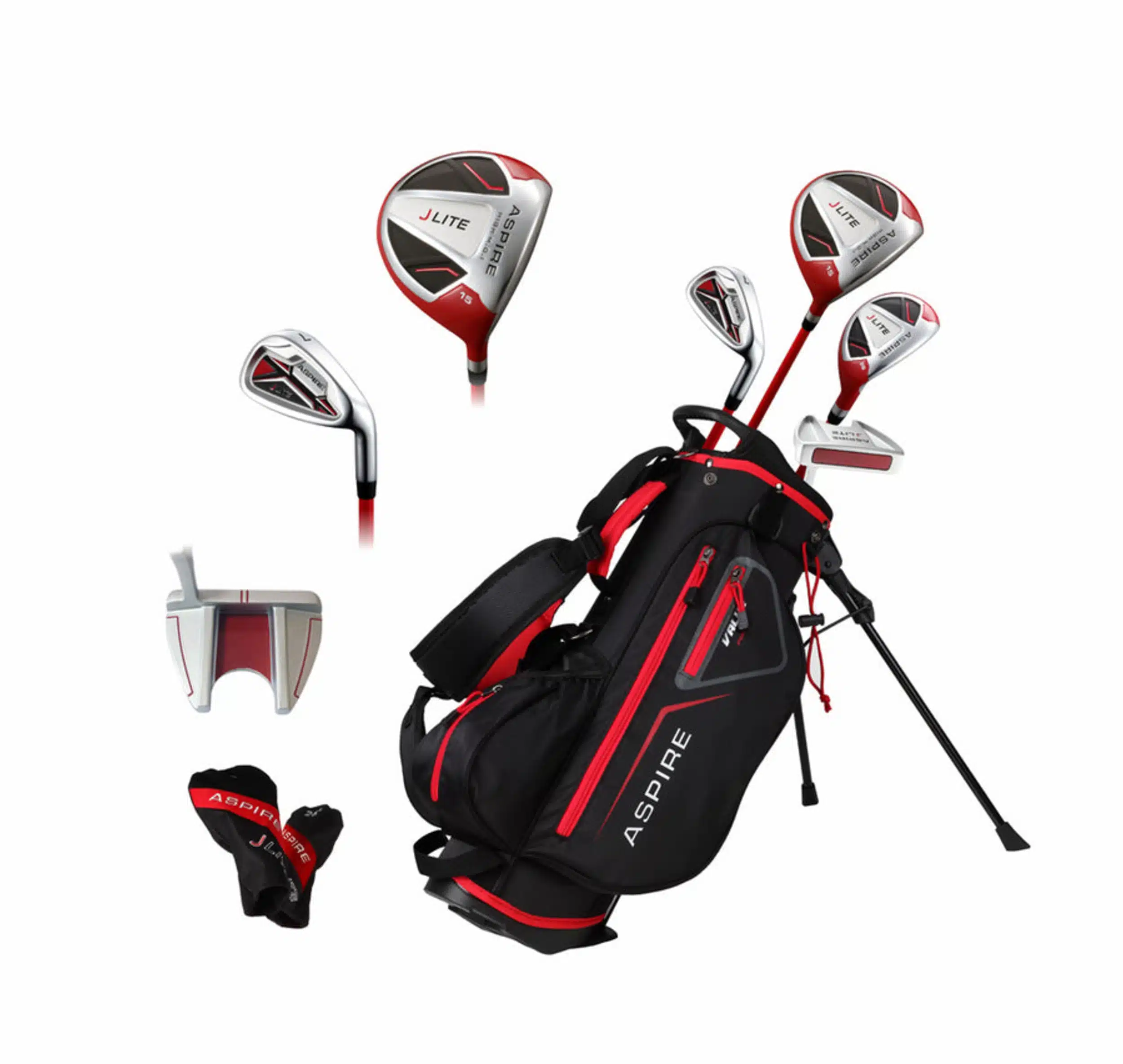 Skymax Aspire J-Lite junior golf set for kids 91–111cm right handed starter clubs with stand bag